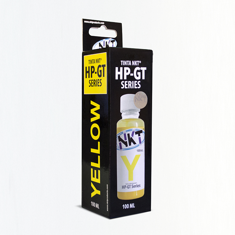 TINTA NKT YELLOW PARA HP 100ML SERIE ¨GT ¨